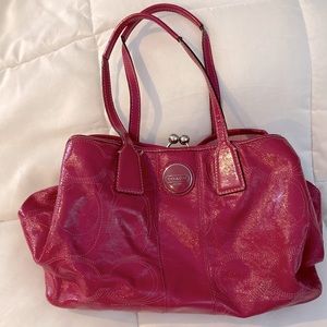 Pink coach purse